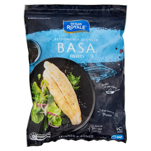 Basa Fillets 1kg Product Image Front shot 01